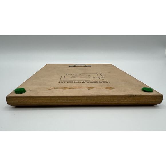 Ted DeGrazia Art Print on Wood Plaque Kneeling Girl Laminated “Love Me” 5.5”x7” - Picture 7 of 7